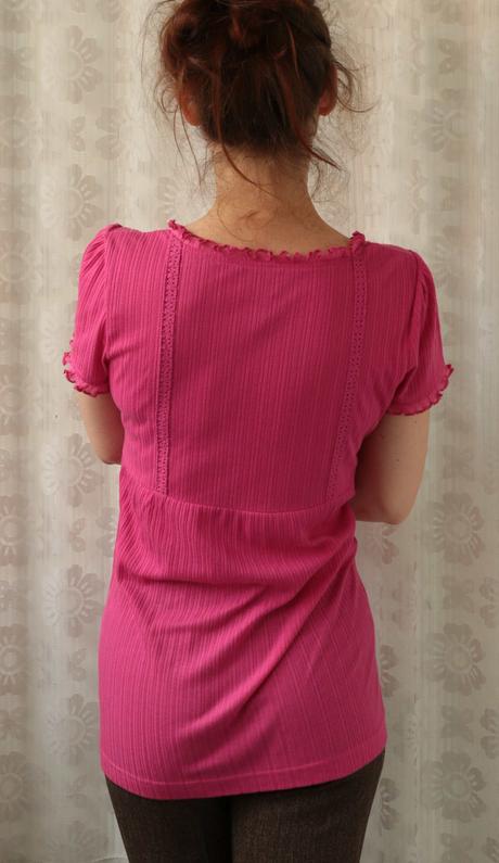 Ružová tričkobluzka s háčikmi next veľ.40, next,l