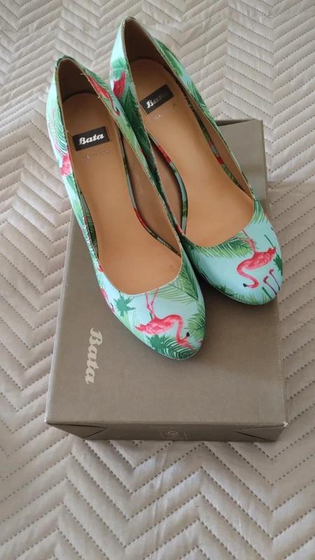 Lodičky s plameniakmi, baťa, 37, baťa,37