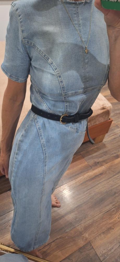 Riflové šaty zara m/l, zara,l