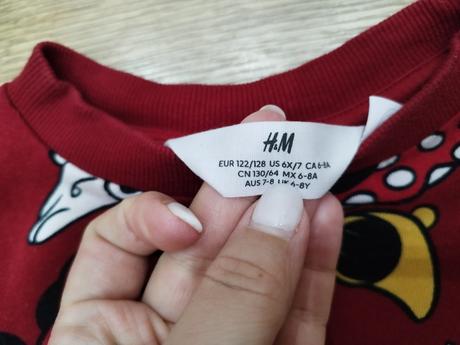 Mikina minnie 122/128, h&m,128