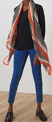 Šal s potlačou 195x80 cm, tchibo