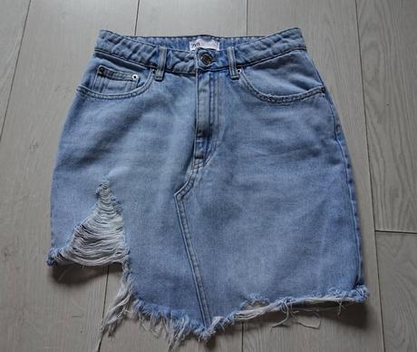 Riflová sukňa zara, zara,s