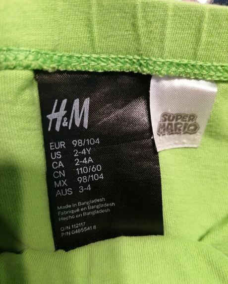 Slipky super mário, h&m,98