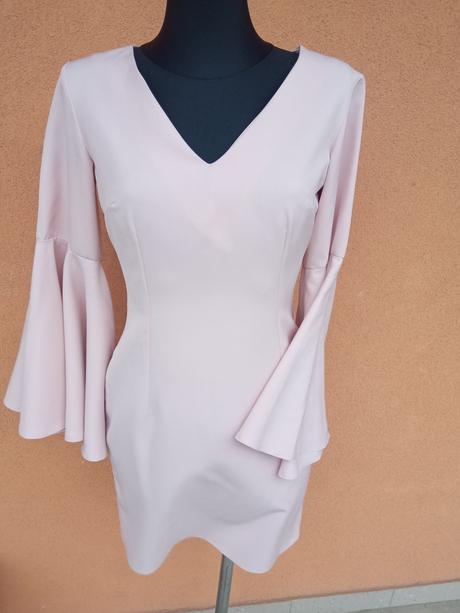 Staroružové šaty s volánovým rukávom victoria, s