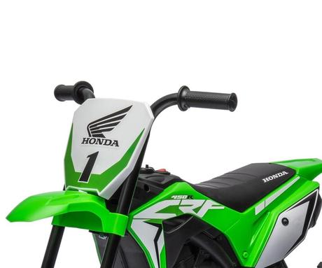 Elektrický motocykel honda crf 450r zelena,