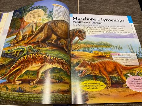 Nádherná kniha encyklopédia dinosaurov s výkladom,