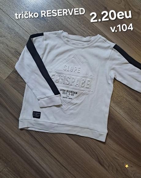 Tričko reserved, reserved,104