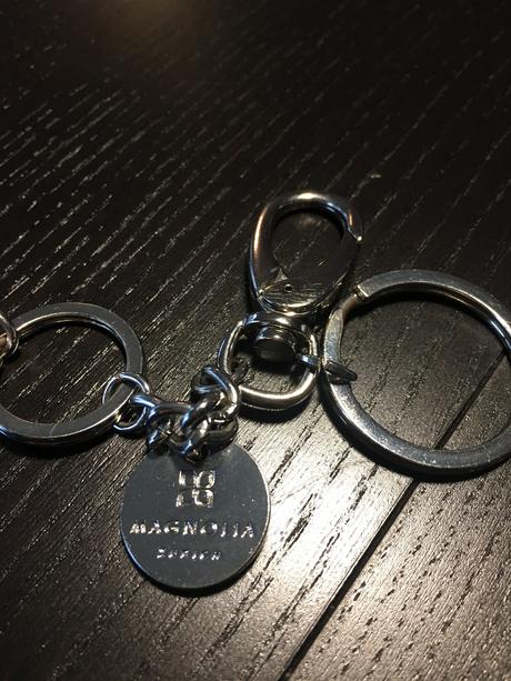 Kožušinova ozdoba na kabelku magnolia,