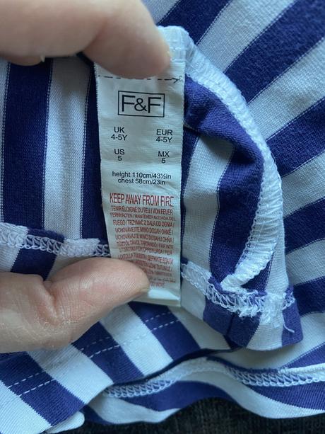 Pásikavé šaty, f&f,110