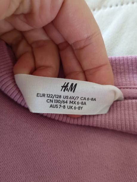 Ružová mikinka h&m, h&m,128
