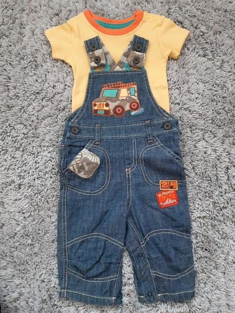 Riflíky na traky + bodynko marks & spencer, marks & spencer,68