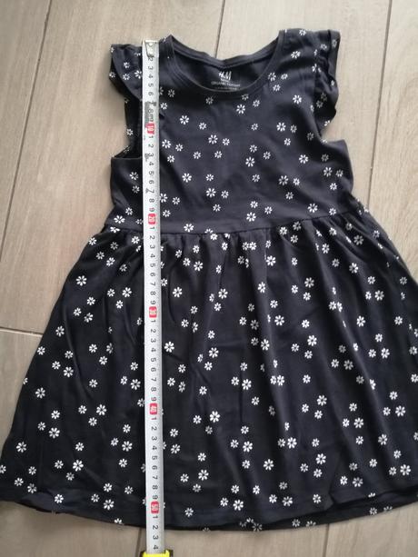 Šaty s kvietkami margarétkami, h&m,104
