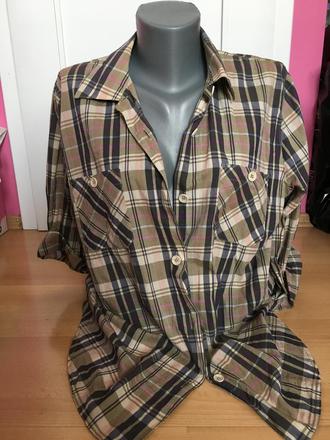 Dámská károvaná košeľa, s