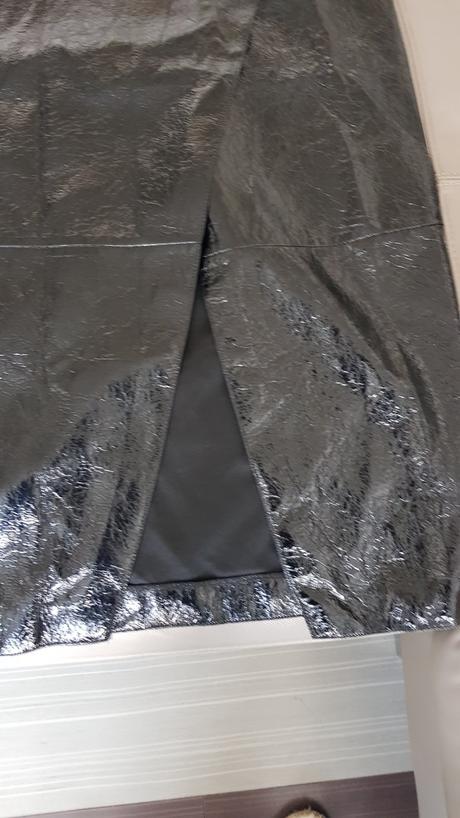 Koženková dlhá sukňa h&m, h&m,m