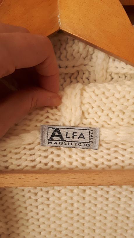 Dlhý pletený sveter na zapínanie, m