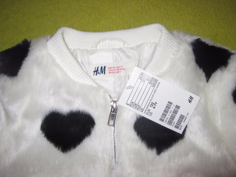 Srdieckova chlpata bunda - nenosena, h&m,104