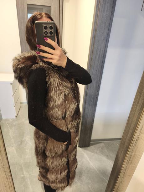 Luxusna kozusinova vesta z lisky, s