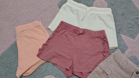 3 ks kraťasy+ suknička, 122–134