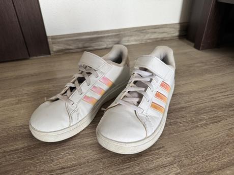 Adidas biele dievčenské 33, adidas,33