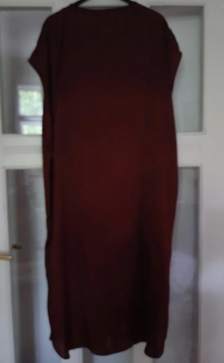 Cokoladove satenove saty oversize, h&m,l