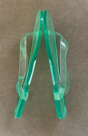 Flip flop priesvitné zelené, 36