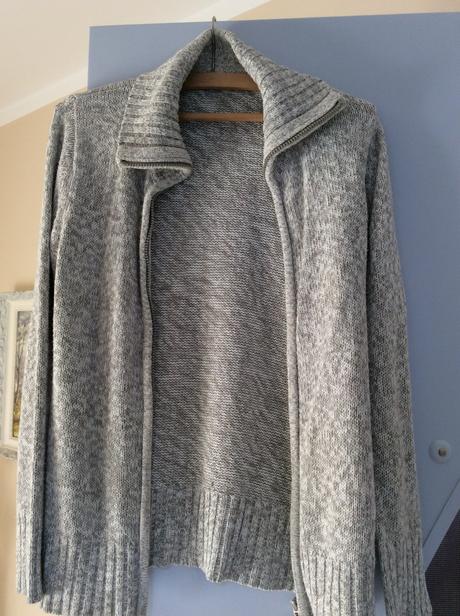 Melírovaný sveter na zips s/m, m
