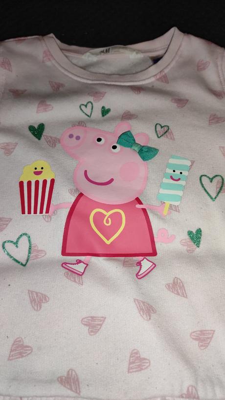Mikinové šaty peppa pig veľ. 98/104, h&m,98