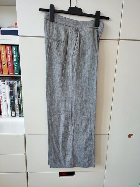 Široké ľanové nohavice 36/38, h&m,36
