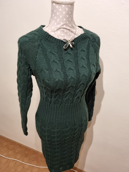 Tmavozelené pletené šatičky veľ. 36, 36
