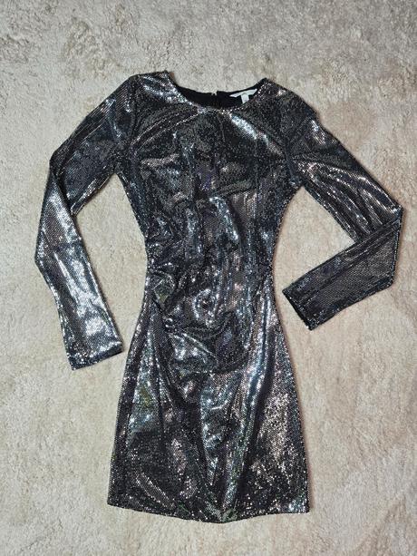 Flitrovane saty, h&m,s