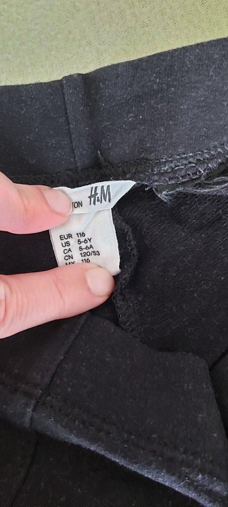Legíny čierne h&m 116, h&m,116