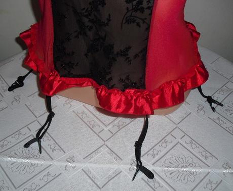 Sexy rouge korzetova kosielka, s