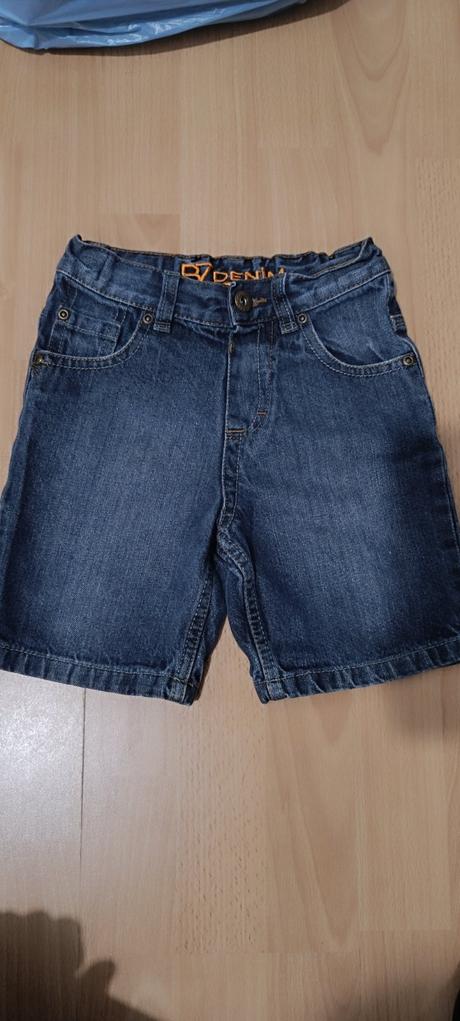Riflové kraťasy, denim,104
