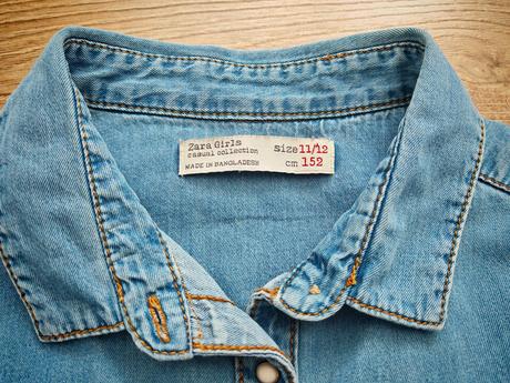 Skvelá riflová košeľa, zara,152