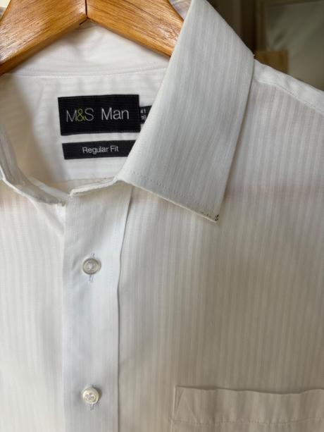 Biela pánska košeľa, marks & spencer,41