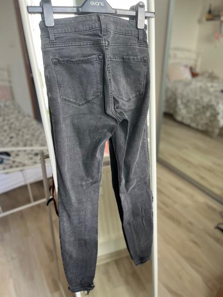 Primark skinny uzke jeans džinsy rifle čierne, primark,xs
