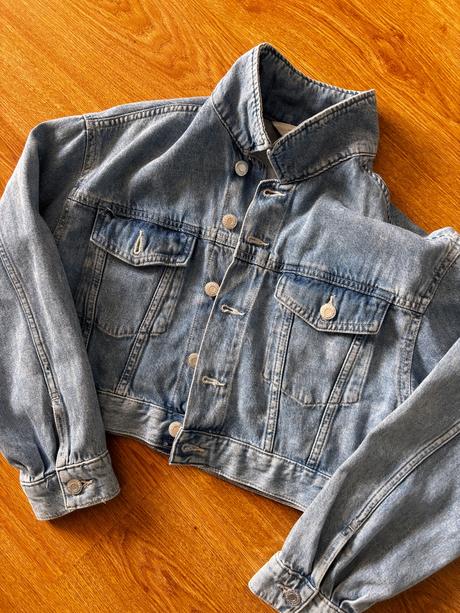 Riflová bunda, h&m,152