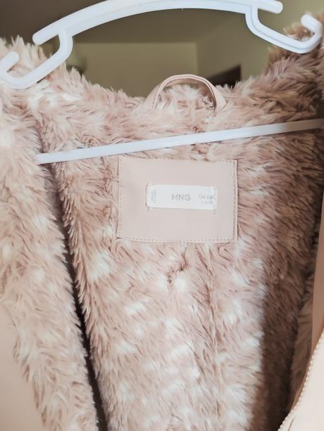 Zimná bunda - jemne ružová mango v.134, mango,134