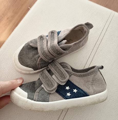 Plátené tenisky na suchý zips, 25