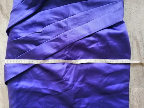 Luxus spoloč. satén. fialovomodré šaty kasdu,vm, m