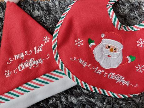 Čiapka a podbradník moje prvé vianoce, 