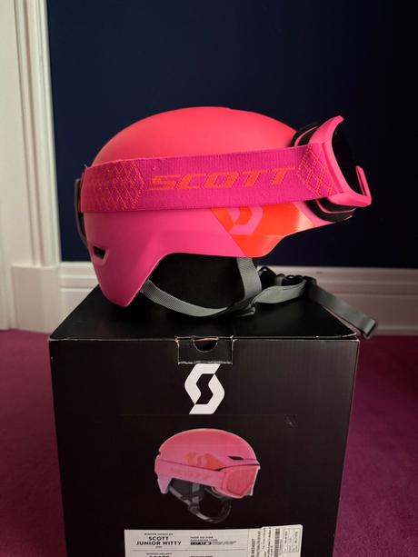 Lyziarska prilba plus okuliare set scott, m