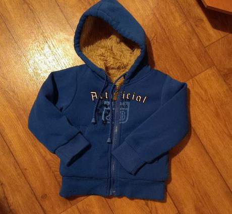 Teplá modrá mikinobunda 92/98, 92