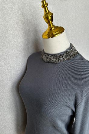 Luxusný pulóver s gorálikovým golierom, m