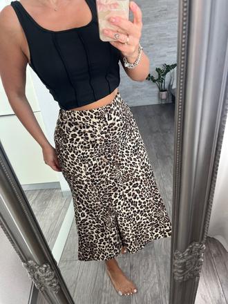Damska sukna leopard, s