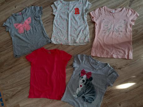 Tričká vel. 110 5ks h&m, f&f, h&m,110