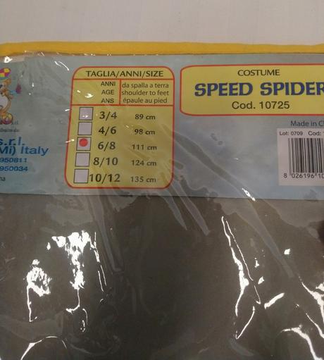 4 dielny kostým speed spider, ciao, 110-128 cm, 