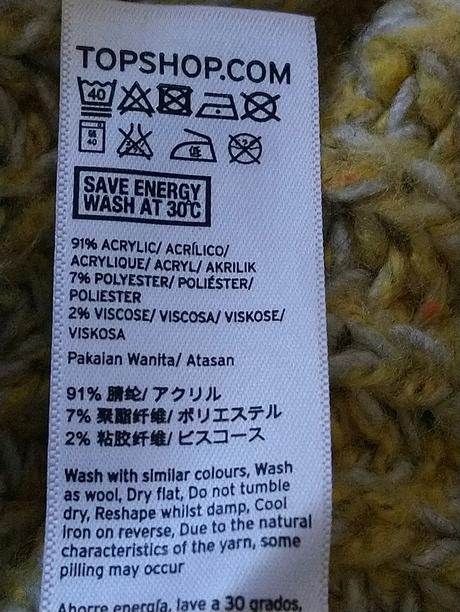 Dámsky hrejivý acrylový crop pulóver, topshop, topshop,l