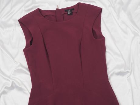 Kvalitné bordové šaty h&m, h&m,36