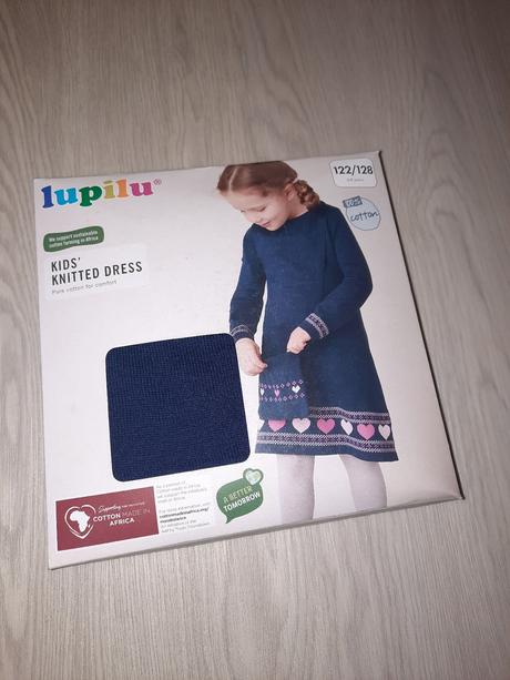 Nové pletené šaty, lupilu,122 / 128